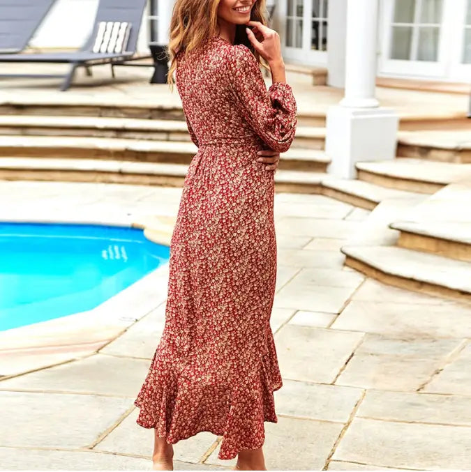 Robe Fleurie Femme Ronde Portefeuille | Dame Fleur