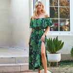 Robe Fleurie Femme Verte - Vignette | Dame Fleur