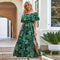 Robe Fleurie Femme Verte | Dame Fleur