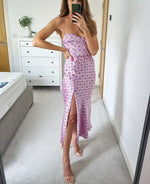 Robe Fleurie Fine Bretelle - Vignette | Dame Fleur