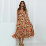 Robe Fleurie Fluide Mi-longue - Vignette | Dame Fleur