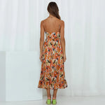 Robe Fleurie Fluide Mi-longue - Vignette | Dame Fleur