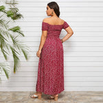 Robe Fleurie Longue Grande Taille - Vignette | Dame Fleur