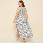 Robe Fleurie Longue Grande Taille - Vignette | Dame Fleur