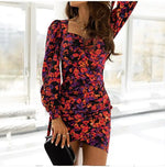 Robe Fleurie Manche Bouffante - Vignette | Dame Fleur