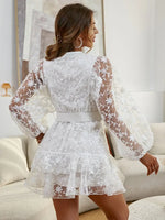 Robe Fleurie Manche Bouffante Mariage - Vignette | Dame Fleur