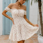 Robe Fleurie Manches Courtes - Vignette | Dame Fleur