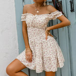 Robe Fleurie Manches Courtes - Vignette | Dame Fleur