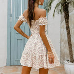 Robe Fleurie Manches Courtes - Vignette | Dame Fleur