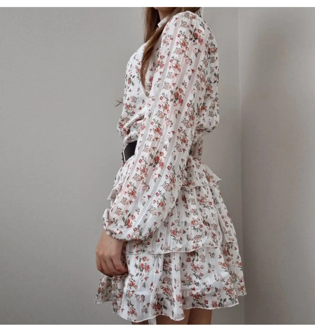 Robe Fleurie Manches Longues Femme | Dame Fleur