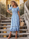 Robe Fleurie Mi-Longue Epaules Dénudées | Dame Fleur