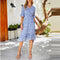 Robe Fleurie Mi-Longue Portefeuille | Dame Fleur