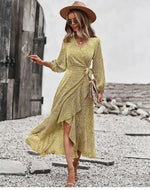 Robe Fleurie Portefeuille Fluide - Vignette | Dame Fleur