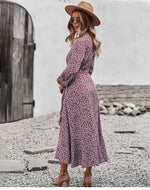 Robe Fleurie Portefeuille Fluide - Vignette | Dame Fleur