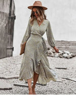 Robe Fleurie Portefeuille Fluide - Vignette | Dame Fleur