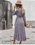 Robe Fleurie Portefeuille Fluide - Vignette | Dame Fleur