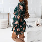 Robe Fleurie Verte - Vignette | Dame Fleur