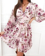 Robe Fleurie Vintage Rose Femme - Vignette | Dame Fleur