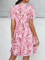 Robe Fleurs Femme Mi-Courte - Vignette | Dame Fleur