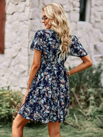 Robe Fleurs Femme Mi-Courte - Vignette | Dame Fleur