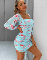 Robe Fourreau Imprimé Fleuri - Vignette | Dame Fleur