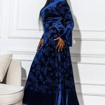 Robe Grande Taille Fleurie Bleue - Vignette | Dame Fleur