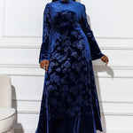 Robe Grande Taille Fleurie Bleue - Vignette | Dame Fleur