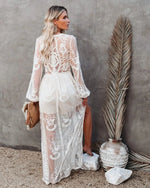 Robe Longue a Fleur Bohème - Vignette | Dame Fleur