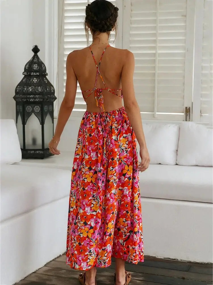 Robe Longue à Fleurs Pour Femme | Dame Fleur