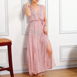 Robe Longue à Fleurs Style Boho - Vignette | Dame Fleur