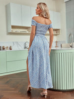 Robe Longue Ample Fleurie - Vignette | Dame Fleur