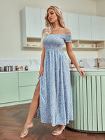 Robe Longue Ample Fleurie - Vignette | Dame Fleur