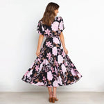 Robe Longue avec des Fleurs - Vignette | Dame Fleur