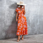 Robe Longue Champêtre Fleurie - Vignette | Dame Fleur