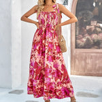 Robe Longue d'Eté à Fleurs pour Femme Boho - Vignette | Dame Fleur