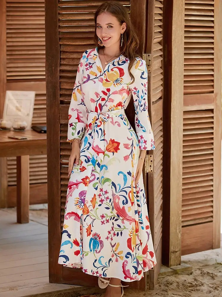 Robe Longue Fleur Femme | Dame Fleur