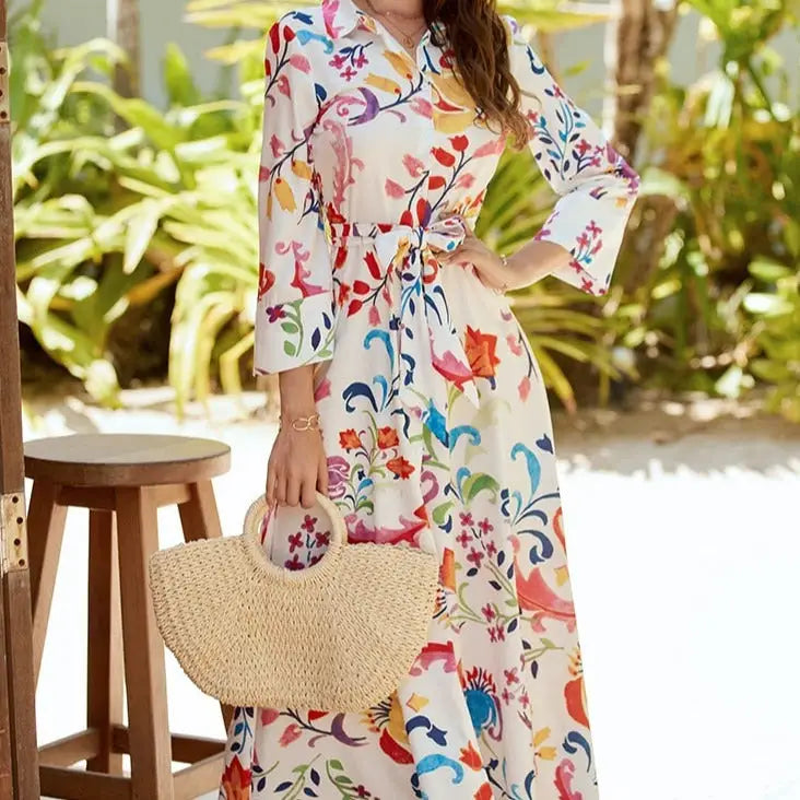 Robe Longue Fleur Femme | Dame Fleur