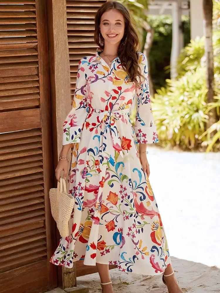 Robe Longue Fleur Femme | Dame Fleur