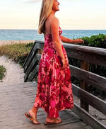 Robe Longue Fleurie à Bretelle - Vignette | Dame Fleur