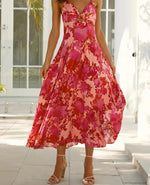 Robe Longue Fleurie à Bretelle - Vignette | Dame Fleur