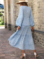 Robe Longue Fleurie Automne - Vignette | Dame Fleur