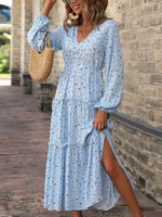 Robe Longue Fleurie Automne - Vignette | Dame Fleur