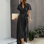 Robe Longue Fleurie Cache Coeur - Vignette | Dame Fleur