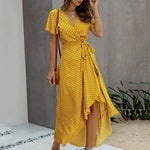 Robe Longue Fleurie Cache Coeur - Vignette | Dame Fleur