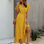 Robe Longue Fleurie Cache Coeur - Vignette | Dame Fleur