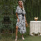 Robe Longue Fleurie Ceinturée | Dame Fleur