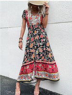 Robe Longue Fleurie Champêtre - Vignette | Dame Fleur