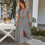 Robe Longue Fleurie Cintrée - Vignette | Dame Fleur