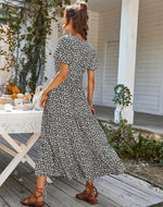 Robe Longue Fleurie Cintrée - Vignette | Dame Fleur