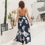 Robe Longue Fleurie Dos Nu Glamour - Vignette | Dame Fleur